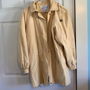 Sunshine yellow rain or shine jacket.